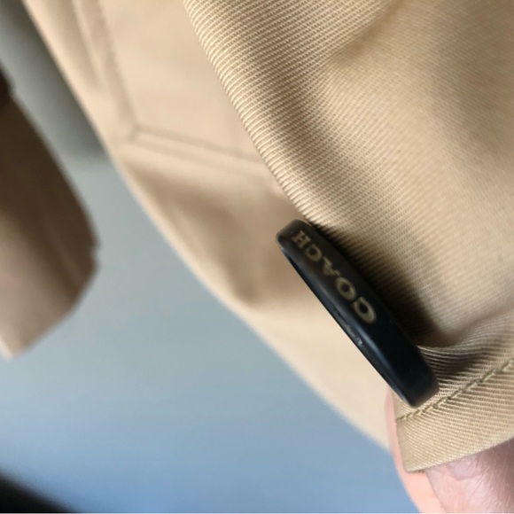 NWT COACH •Rare• Classic Animated Trench Coat with Shearling Collar Size 0 - Picture 9 of 15